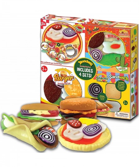 Stretcheez Play Food Combo Set Including Hamburger Pizza Burrito and Sandwich - Realistic and Squishy $65.17 - Toy Kitchen Pr...