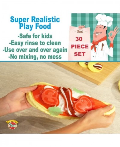 Stretcheez Play Food Combo Set Including Hamburger Pizza Burrito and Sandwich - Realistic and Squishy $65.17 - Toy Kitchen Pr...