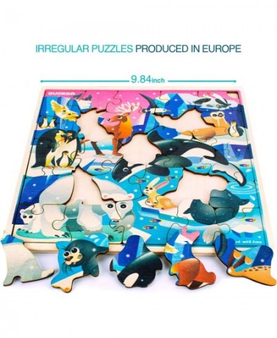 Wooden Puzzles for Kids Ages 3-5 – 6 x 30 Pieces Toddlers Kids Puzzles Ages 4-8 Year Olds – Wood Animal Toys for Children Gam...