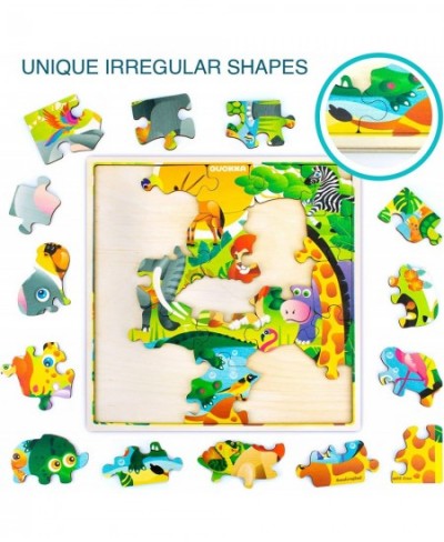 Wooden Puzzles for Kids Ages 3-5 – 6 x 30 Pieces Toddlers Kids Puzzles Ages 4-8 Year Olds – Wood Animal Toys for Children Gam...