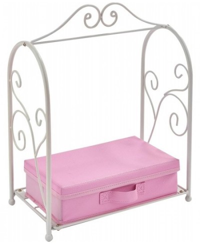 Metal Doll Armoire with Storage and Dresses for 18 inch Dolls - White/Pink $65.73 - Doll Accessories