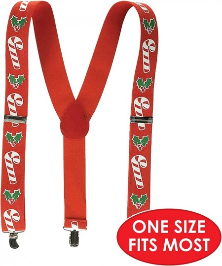 Candy Cane & Holly Suspenders (adjustable) Party Accessory (1 count) (1/Pkg) $14.55 - Kids' Party Decorations