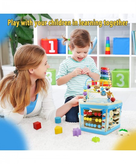 Baby Activity Cube Wooden Developmental Toddler Educational for 1 Year Old Boys Girls Gift Toys Montessori Learning Toy for 1...