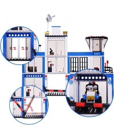 City Police Station Building Blocks Car(606 PCS) City Police Mobile Command Center Truck Building Sets Toys Gifts for Kid and...