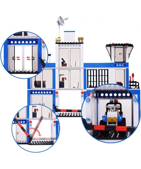 City Police Station Building Blocks Car(606 PCS) City Police Mobile Command Center Truck Building Sets Toys Gifts for Kid and...