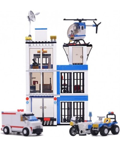 City Police Station Building Blocks Car(606 PCS) City Police Mobile Command Center Truck Building Sets Toys Gifts for Kid and...