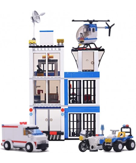 City Police Station Building Blocks Car(606 PCS) City Police Mobile Command Center Truck Building Sets Toys Gifts for Kid and...