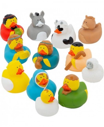 Nativity Rubber Duckies for Christmas - Set of 12 - Holiday Decor Toys and Stocking Stuffers for Kids $24.83 - Bathtub Toys