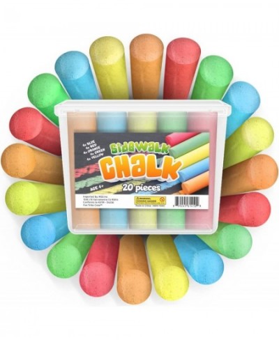 Sidewalk Chalk For Kids Bucket of 20 Pieces Great Easter Basket Stuffers Street Chalk For Kids | Bulk Sets | Sidewaalk Colore...