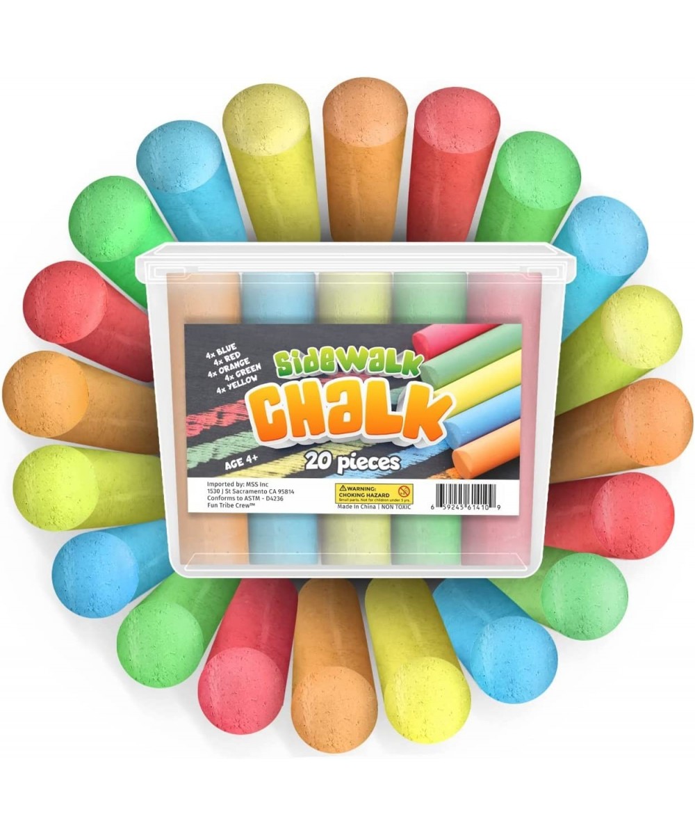 Sidewalk Chalk For Kids Bucket of 20 Pieces Great Easter Basket Stuffers Street Chalk For Kids | Bulk Sets | Sidewaalk Colore...