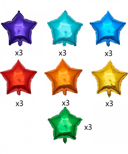 18 Inch Star Foil Balloons 21pcs Multi Mylar Helium Balloons Rainbow Balloons for Party Decoration $18.88 - Kids' Party Decor...