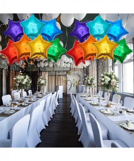 18 Inch Star Foil Balloons 21pcs Multi Mylar Helium Balloons Rainbow Balloons for Party Decoration $18.88 - Kids' Party Decor...