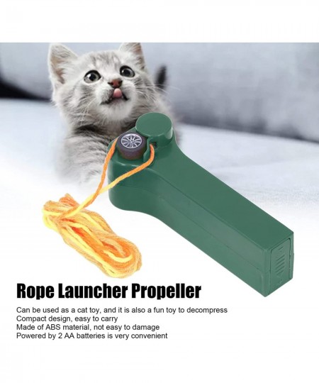 Rope Launcher Propeller Electric Rope Launcher Toy Handheld Cat Rope Launcher Thruster Toy for Cats Toys Kids Adult Outdoor T...