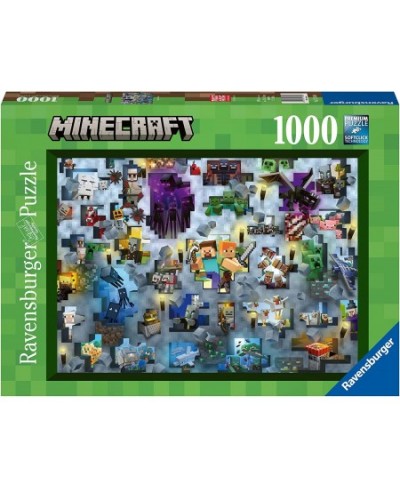 Minecraft Mobs 1000 Piece Jigsaw Puzzle for Adults - 17188 Every Piece is Unique Softclick Technology Means Pieces Fit Togeth...