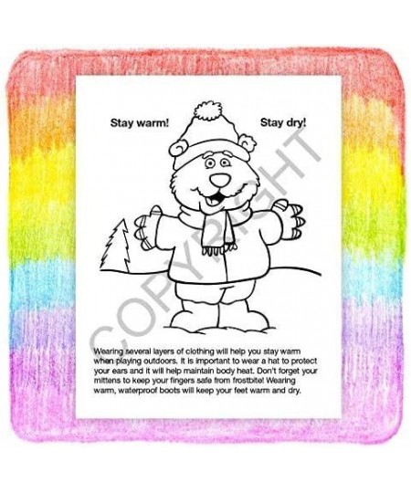 Safe Winter Holidays - Kids Educational Coloring Books (25 Bulk Pack Without Crayons) - Christmas & Holiday Activity Book for...