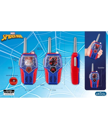 Spiderman Toy Walkie Talkies for Kids Light-Up Indoor and Outdoor Toys for Kids and Fans of Spiderman Toys $44.04 - Kids' Wal...