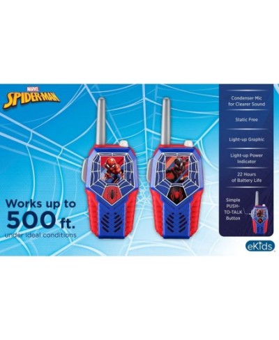 Spiderman Toy Walkie Talkies for Kids Light-Up Indoor and Outdoor Toys for Kids and Fans of Spiderman Toys $44.04 - Kids' Wal...