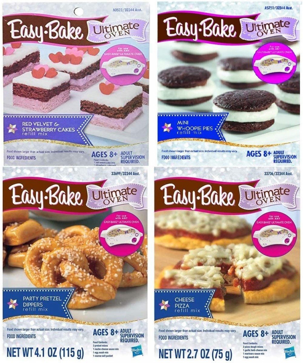 Mega Bundle Set of 4 Oven Mixes Refills (Pizza Party Pretzel Dippers Red Velvet & Strawberry Cakes Mini Whoopie Pies) $80.38 ...