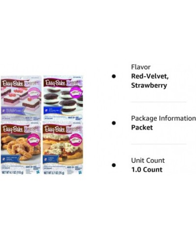 Mega Bundle Set of 4 Oven Mixes Refills (Pizza Party Pretzel Dippers Red Velvet & Strawberry Cakes Mini Whoopie Pies) $80.38 ...