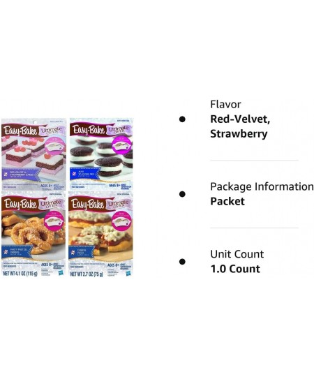 Mega Bundle Set of 4 Oven Mixes Refills (Pizza Party Pretzel Dippers Red Velvet & Strawberry Cakes Mini Whoopie Pies) $80.38 ...