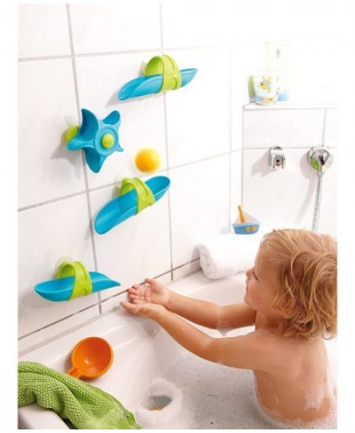 Bathtub Ball Track - 6 Piece Play Set - Fosters Experimentation & Creativity for Ages 3 and Up $33.57 - Bathtub Toys