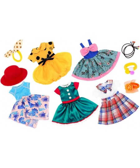 5pcs Doll Clothes Dress with 5pcs Accessories Include Headband Hat for 14 to 14.5 Inch Dolls $31.50 - Doll Accessories