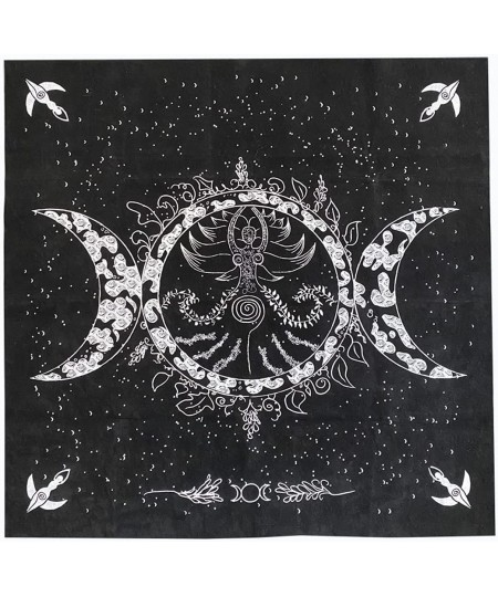 Altar Cloth High-Grade Velvet Fabric Triple Goddess Pentagram Tarot Cloth Use for Wiccan Witchcraft Supplies and Tools Tarot ...