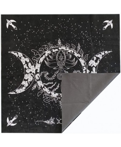 Altar Cloth High-Grade Velvet Fabric Triple Goddess Pentagram Tarot Cloth Use for Wiccan Witchcraft Supplies and Tools Tarot ...