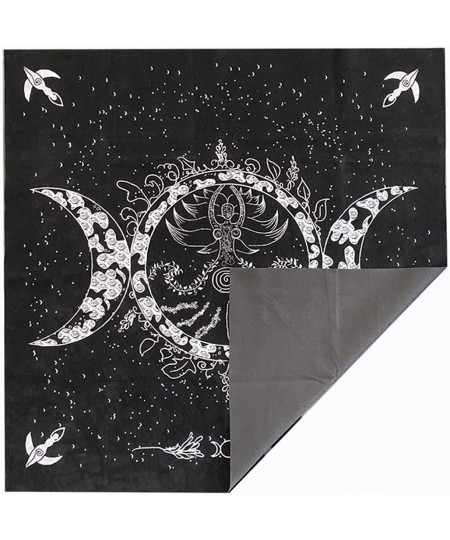 Altar Cloth High-Grade Velvet Fabric Triple Goddess Pentagram Tarot Cloth Use for Wiccan Witchcraft Supplies and Tools Tarot ...