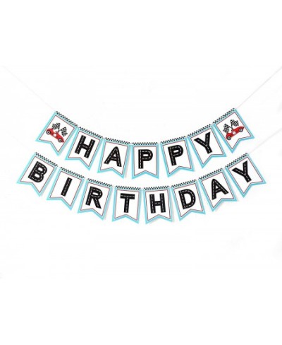 Retro Racing Happy Birthday Banner - Happy Birthday Banner Racing Themed Party Racing Party Decoration. Boys racing themed bi...