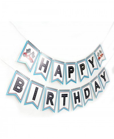 Retro Racing Happy Birthday Banner - Happy Birthday Banner Racing Themed Party Racing Party Decoration. Boys racing themed bi...