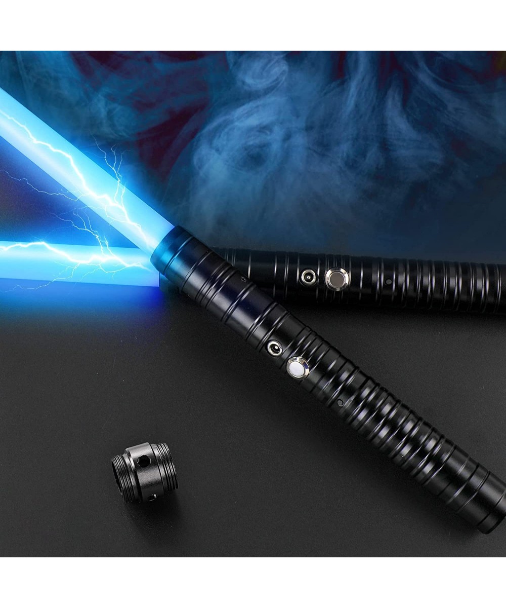 Lightsabers 2 Pack Alloy Hilt Light Sabers for Adults Kids 2 in 1 FX Dueling Lightsabers Swords with RGB 7 Colors 3 Modes Chi...