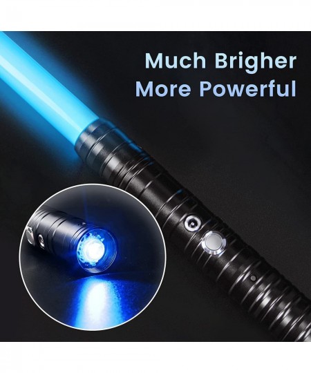 Lightsabers 2 Pack Alloy Hilt Light Sabers for Adults Kids 2 in 1 FX Dueling Lightsabers Swords with RGB 7 Colors 3 Modes Chi...