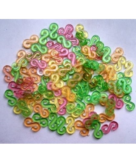 S Clips Rubber Bands Refills Set for DIY Bracelet Craft for Plastic Chain Links Bracelet Colorful - 200 Pack $13.28 - Craft Kits