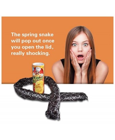 1 Pack The Potato Chip Snake Can Jump Spring Snake Toy Gift April Fool Day Halloween Party Decoration Jokes in A Can Gag Gift...