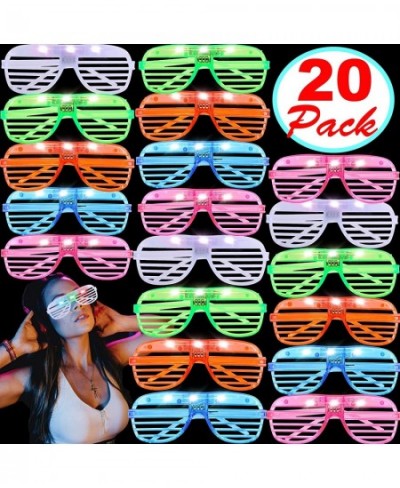 Led Light Up Party Glasses 20 Pieces Glow Stick Shutter Glasses Bulk Glow in The Dark Glasses Glow in The Dark Party Supplies...