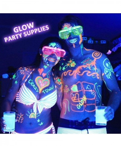 Led Light Up Party Glasses 20 Pieces Glow Stick Shutter Glasses Bulk Glow in The Dark Glasses Glow in The Dark Party Supplies...