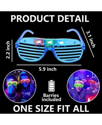 Led Light Up Party Glasses 20 Pieces Glow Stick Shutter Glasses Bulk Glow in The Dark Glasses Glow in The Dark Party Supplies...