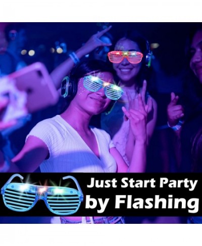 Led Light Up Party Glasses 20 Pieces Glow Stick Shutter Glasses Bulk Glow in The Dark Glasses Glow in The Dark Party Supplies...