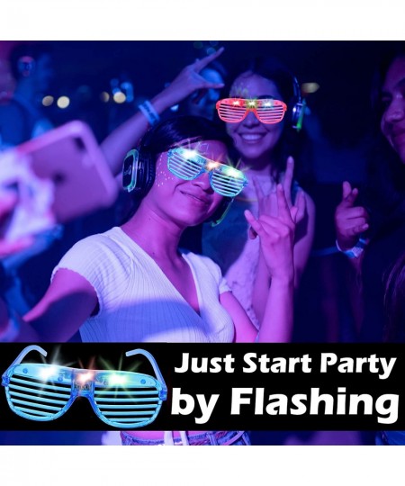 Led Light Up Party Glasses 20 Pieces Glow Stick Shutter Glasses Bulk Glow in The Dark Glasses Glow in The Dark Party Supplies...