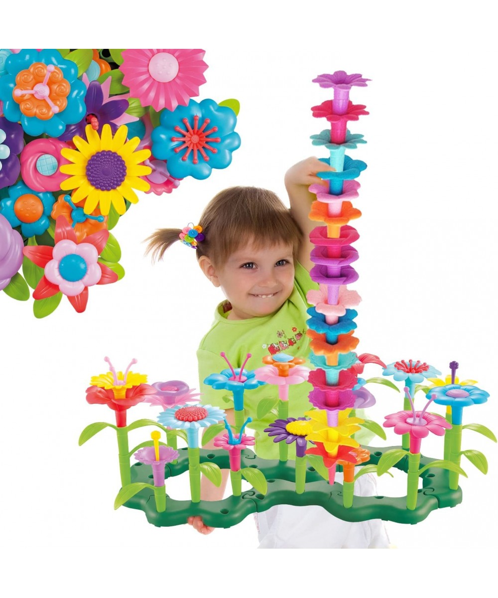 Flower Garden Building Toys for Girls - (148 pcs) Flower Building Toy Set STEM Toy Plus a Container - Girls Toys Age 3-4 Year...