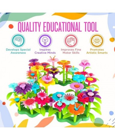 Flower Garden Building Toys for Girls - (148 pcs) Flower Building Toy Set STEM Toy Plus a Container - Girls Toys Age 3-4 Year...