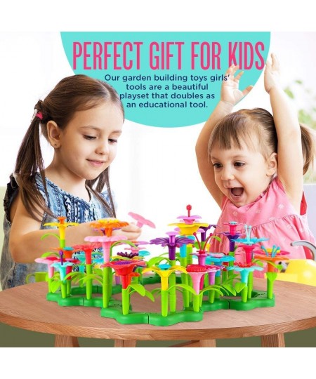 Flower Garden Building Toys for Girls - (148 pcs) Flower Building Toy Set STEM Toy Plus a Container - Girls Toys Age 3-4 Year...