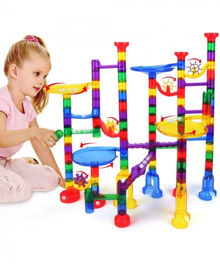 122 Pcs Marble Run Set Toys Construction Building Blocks STEM Educational Learning Toy Deluxe Marble Maze Race Track Game Toy...