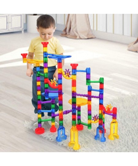 122 Pcs Marble Run Set Toys Construction Building Blocks STEM Educational Learning Toy Deluxe Marble Maze Race Track Game Toy...