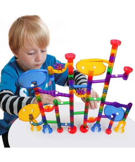 122 Pcs Marble Run Set Toys Construction Building Blocks STEM Educational Learning Toy Deluxe Marble Maze Race Track Game Toy...