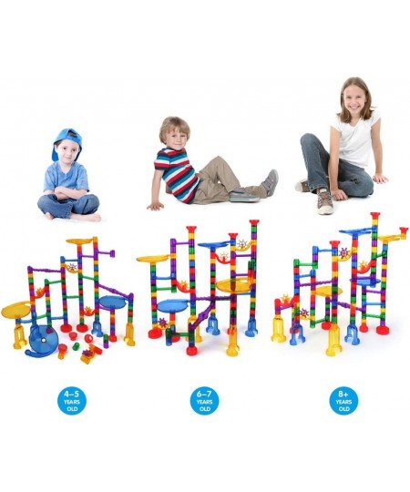 122 Pcs Marble Run Set Toys Construction Building Blocks STEM Educational Learning Toy Deluxe Marble Maze Race Track Game Toy...