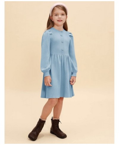 Girls Sweater Dresses Cute Long Sleeve Fall Winter Knit Dress $47.60 - Kids' Costumes