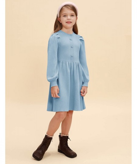 Girls Sweater Dresses Cute Long Sleeve Fall Winter Knit Dress $47.60 - Kids' Costumes