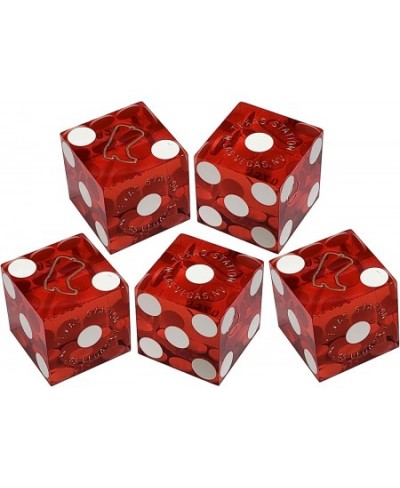 Set of 5 Authentic Las Vegas Casino Table-Played 19mm Craps Dice with Matching Serial Numbers $40.74 - Casino Equipment